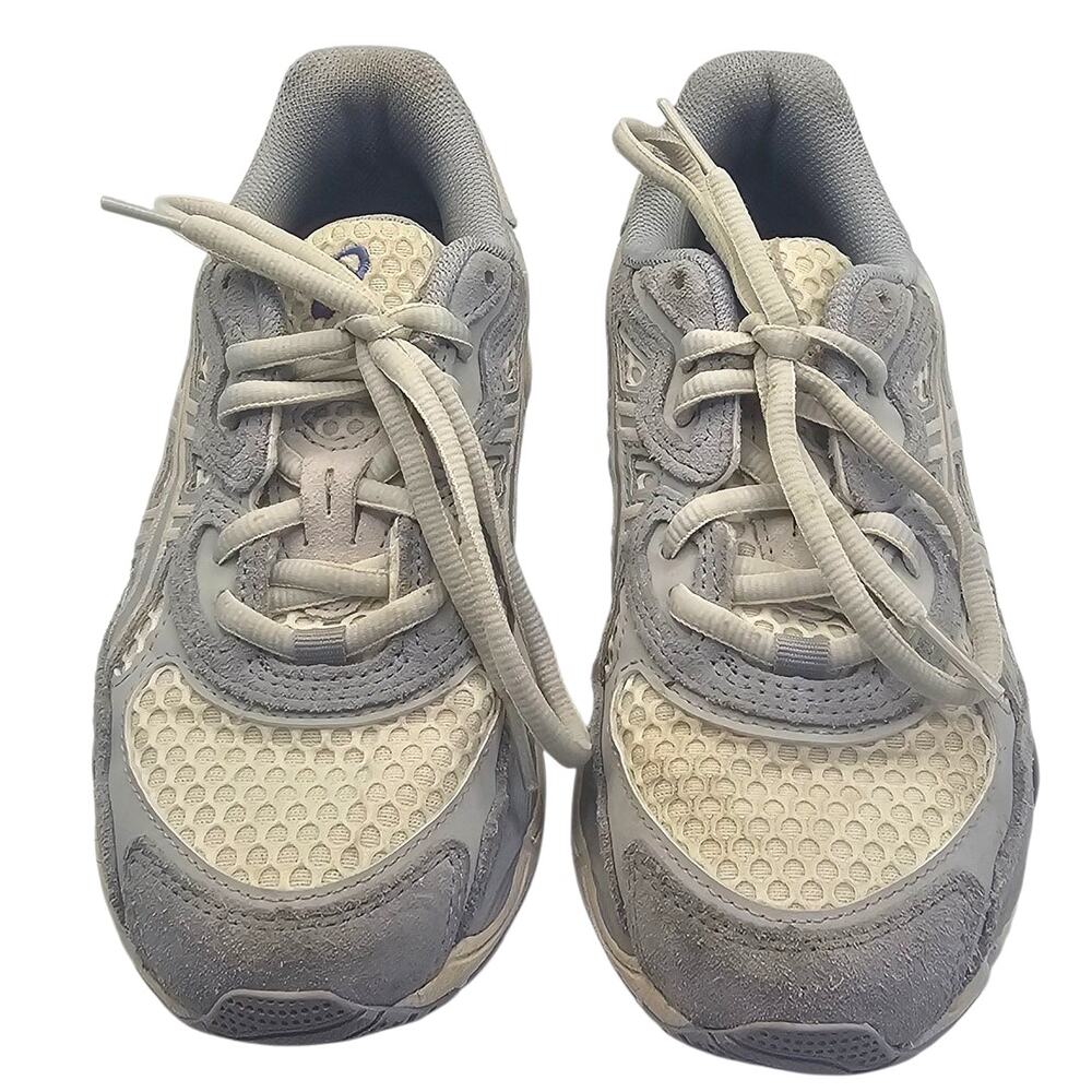 Asics Ivory Mid Gray Blue Sport Style Gel-NYC Sporty Casual Sneaker - Picture 5 of 10